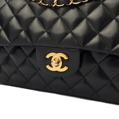 Chanel Cross Body Classic Double Flap - Medium in Black, Lambskin Leather — Alternate View 7