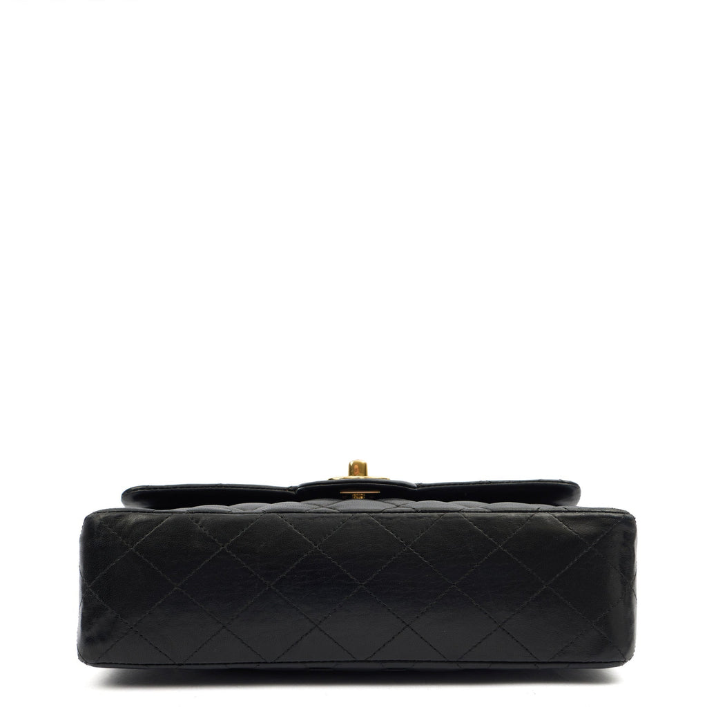 Chanel Cross Body Classic Double Flap - Medium in Black, Lambskin Leather — Detail View