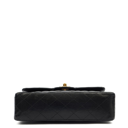 Chanel Cross Body Classic Double Flap - Medium in Black, Lambskin Leather — Detail View