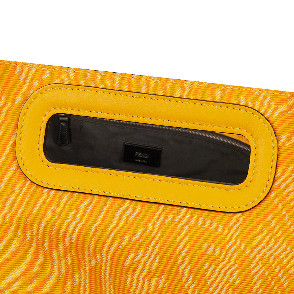 Fendi Tote Shopper Bag in Yellow, Fabric — Alternate View 12