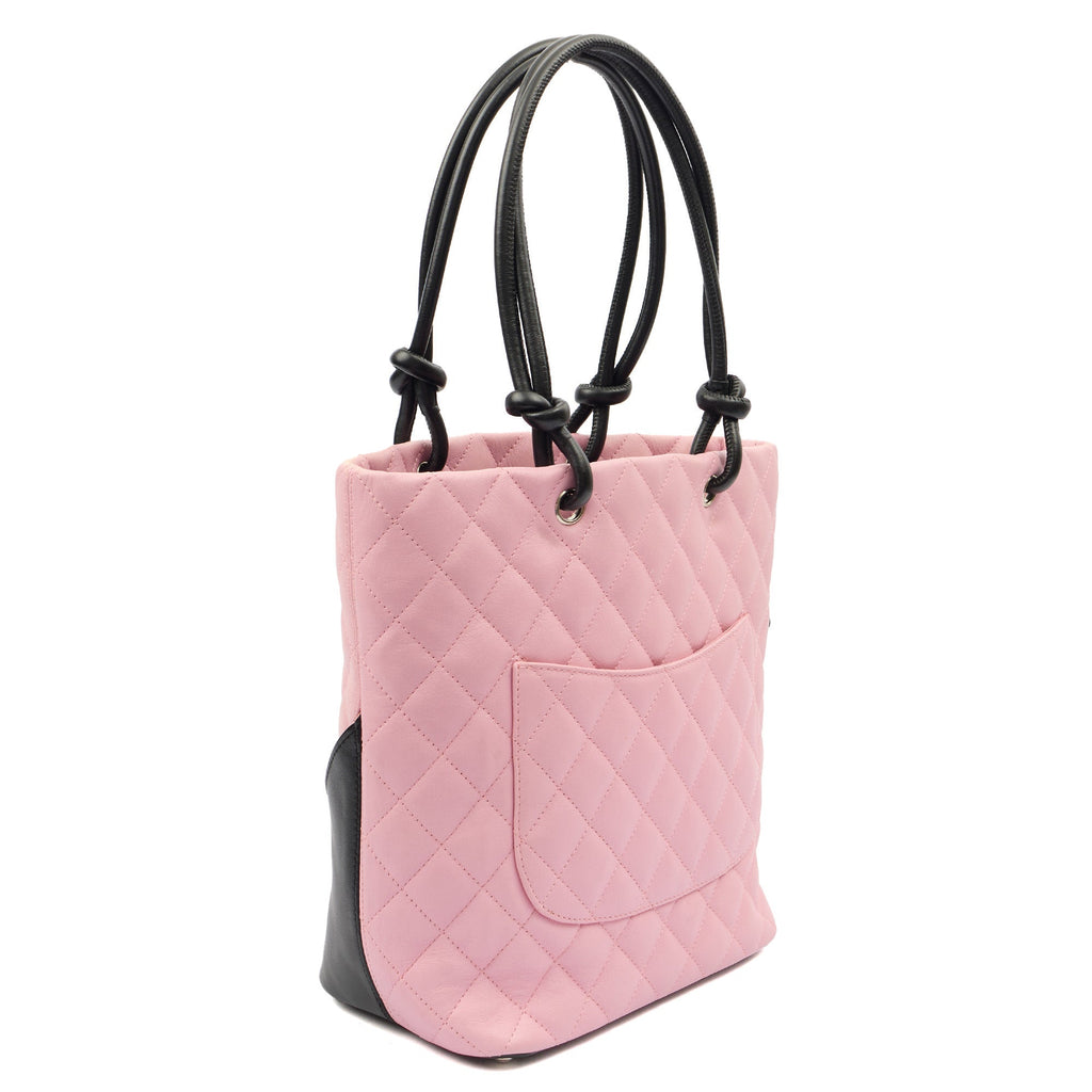 Chanel Tote Cambon Tote in Pink, Lambskin Leather — Side View