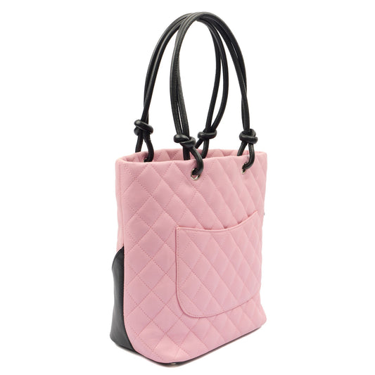 Chanel Tote Cambon Tote in Pink, Lambskin Leather — Side View