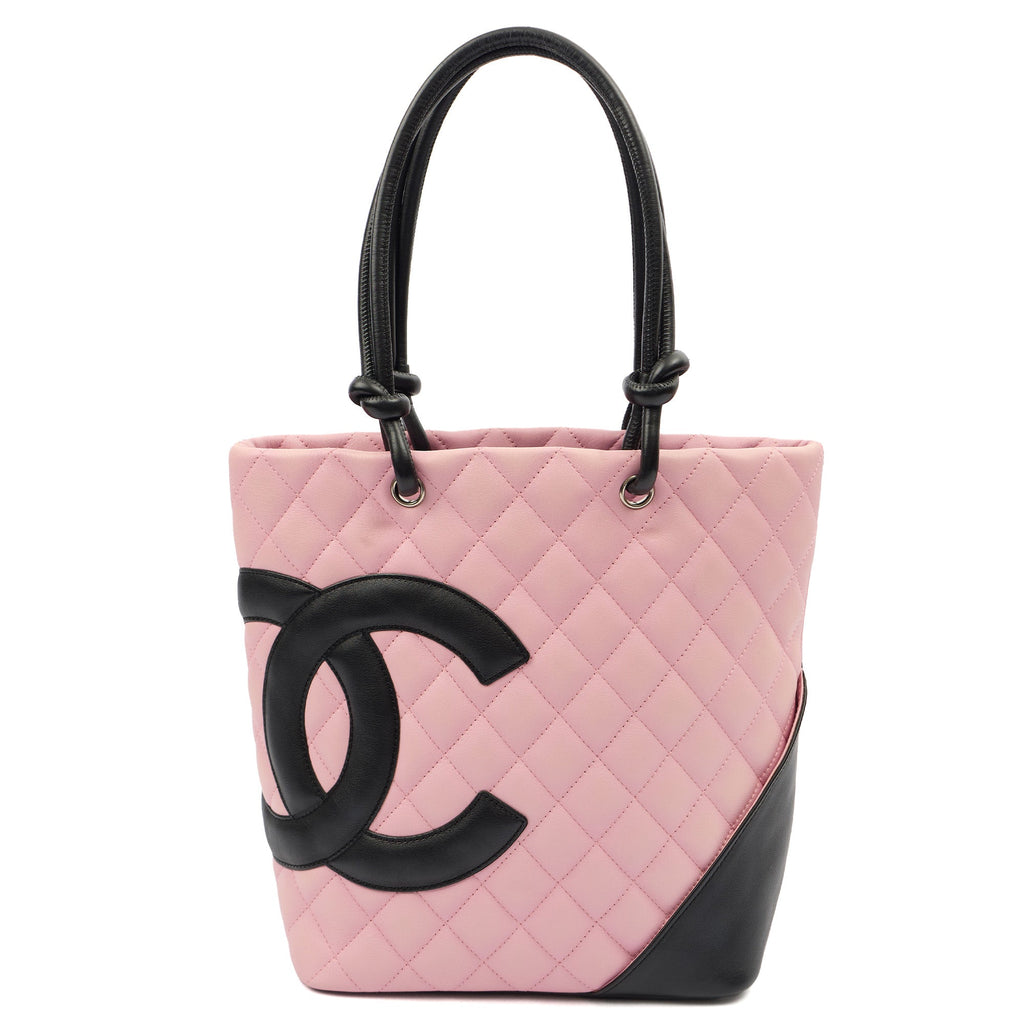 Chanel Tote Cambon Tote in Pink, Lambskin Leather — Front View
