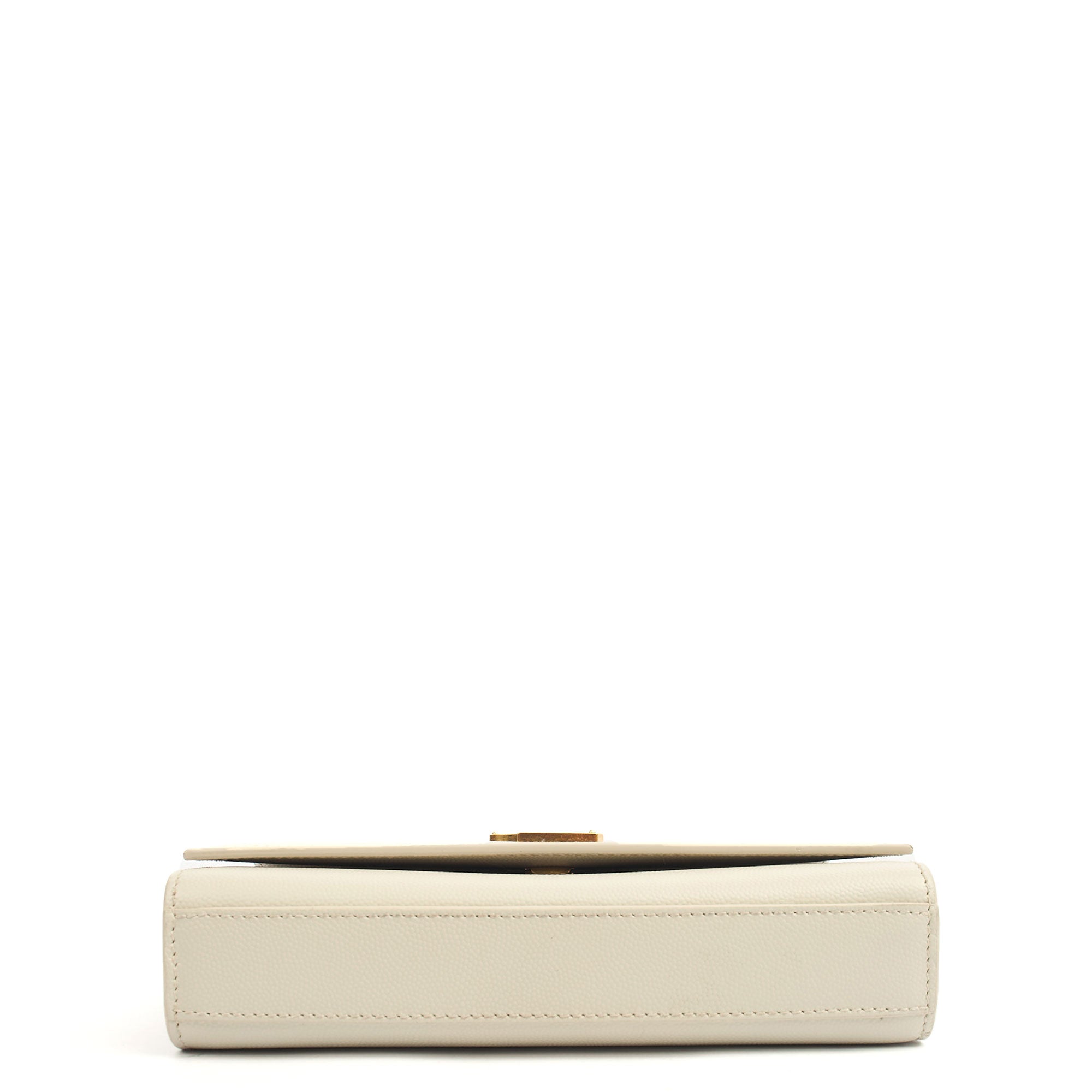 Saint Laurent Cross Body Kate Small in White, Calfskin Leather — Top View