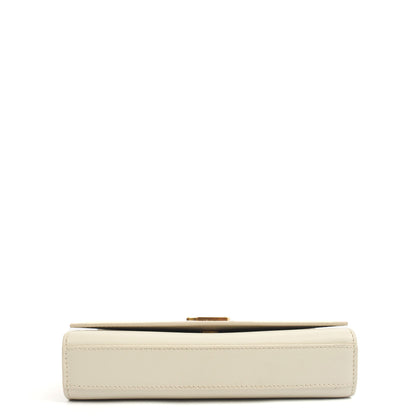 Saint Laurent Cross Body Kate Small in White, Calfskin Leather — Top View