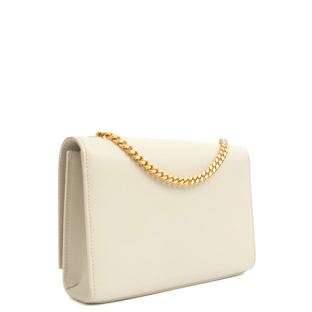Saint Laurent Cross Body Kate Small in White, Calfskin Leather — Alternate View 8