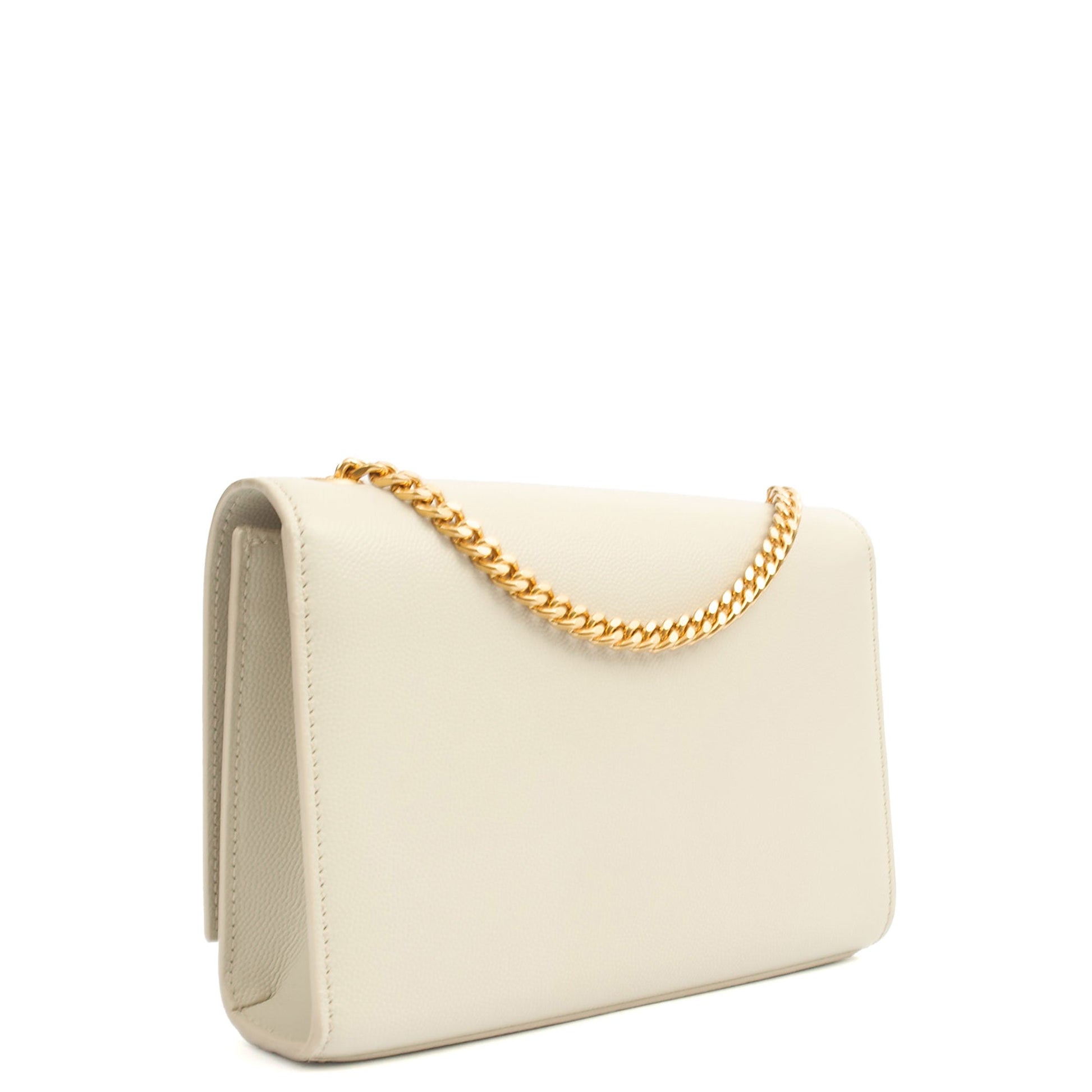 Saint Laurent Cross Body Kate Small in White, Calfskin Leather — Alternate View 8