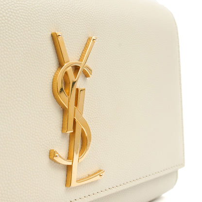 Saint Laurent Cross Body Kate Small in White, Calfskin Leather — Alternate View 12