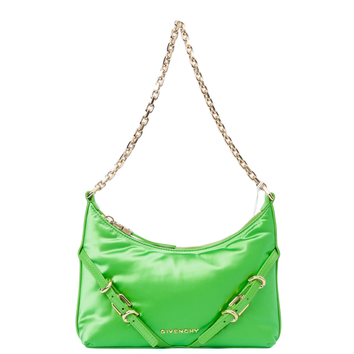 Givenchy Shoulder Bag Voyou - Mini in Green, Fabric — Front View