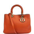 Christian Dior Diorissimo tote in Orange, Leather — Front View