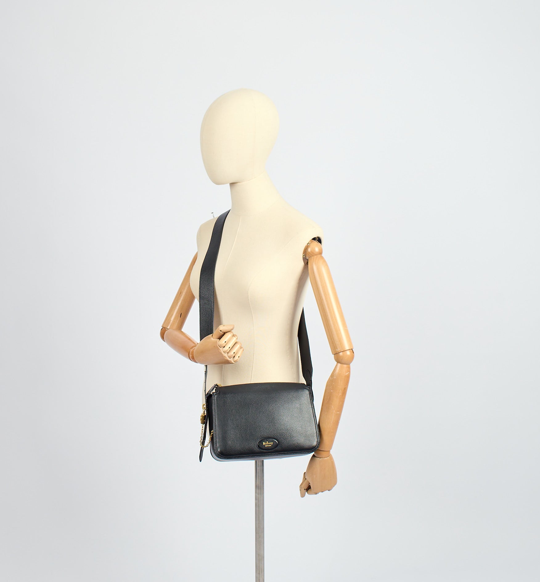 Mulberry Cross Body Billie in Black, Leather — Side View
