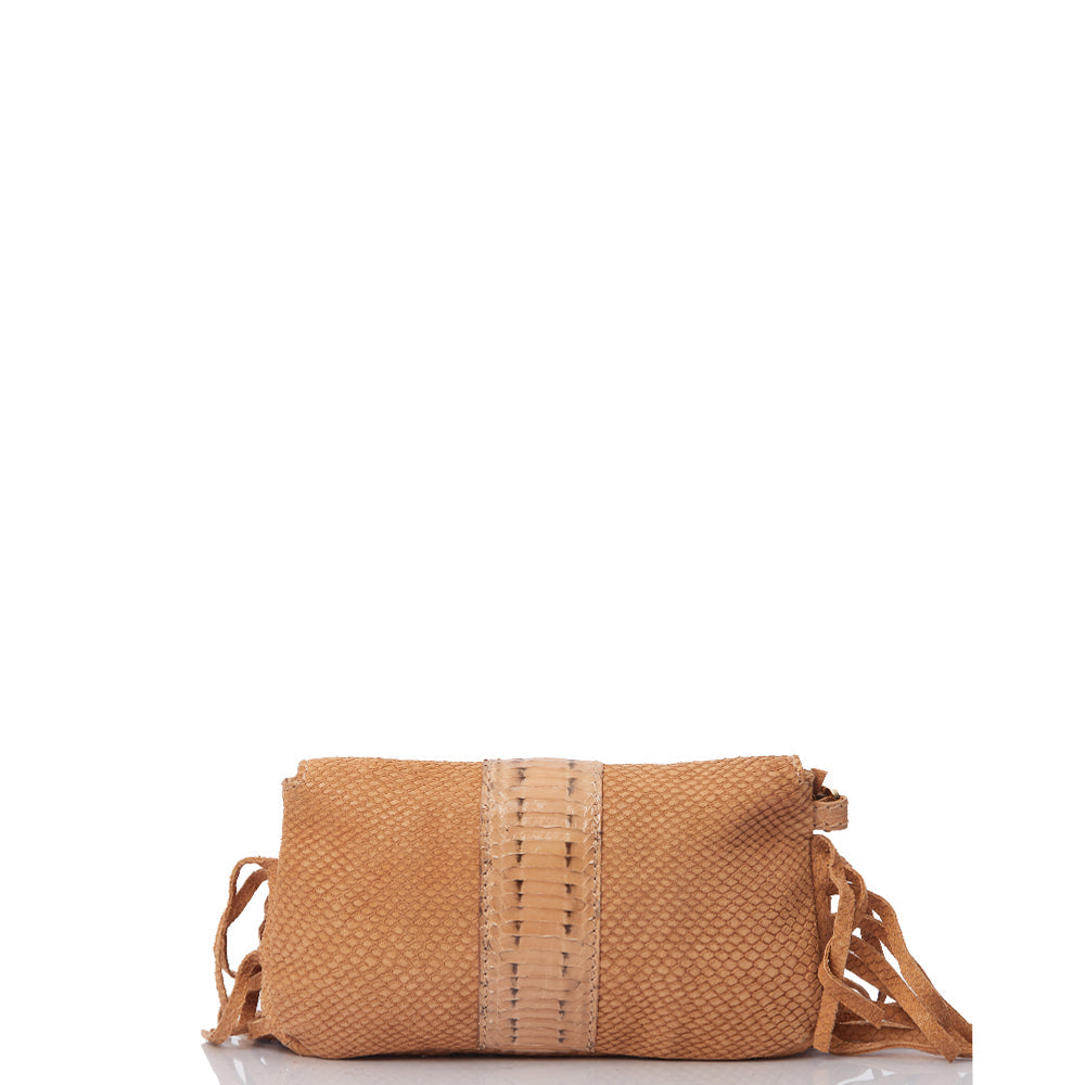 Jimmy Choo Clutch Clutch in Brown, Leather — Back View