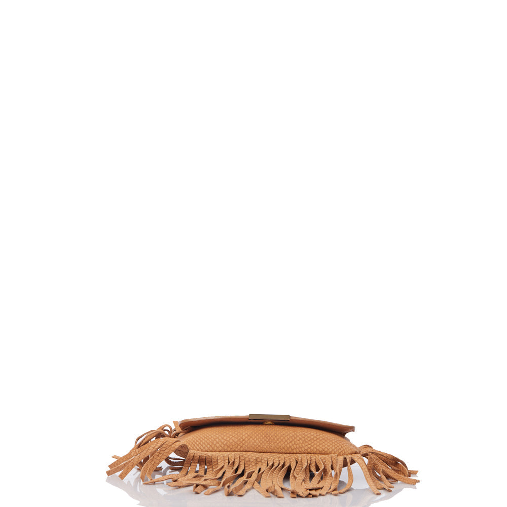 Jimmy Choo Clutch Clutch in Brown, Leather — Top View