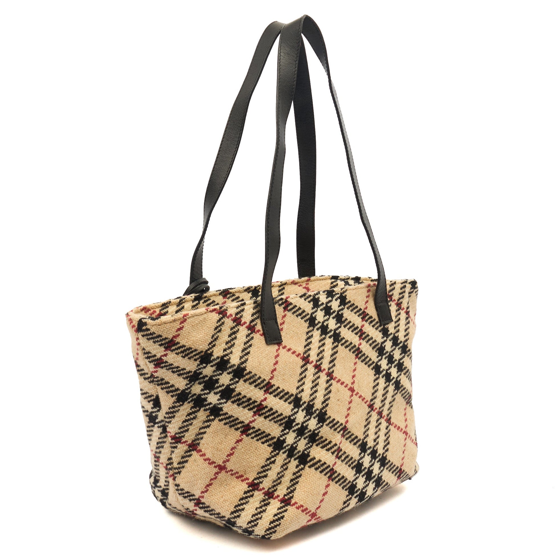 Burberry Tote Check Tote in Nova Check, Canvas — Back View