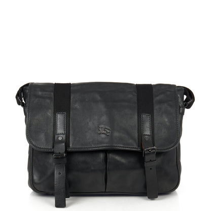 Burberry Satchel in Black, Leather — Front View