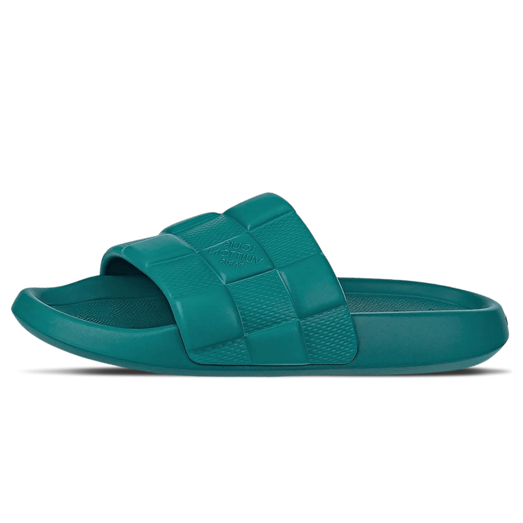 Louis Vuitton Waterfront Mule Sliders 'Turquoise' — UK 1 — Front View