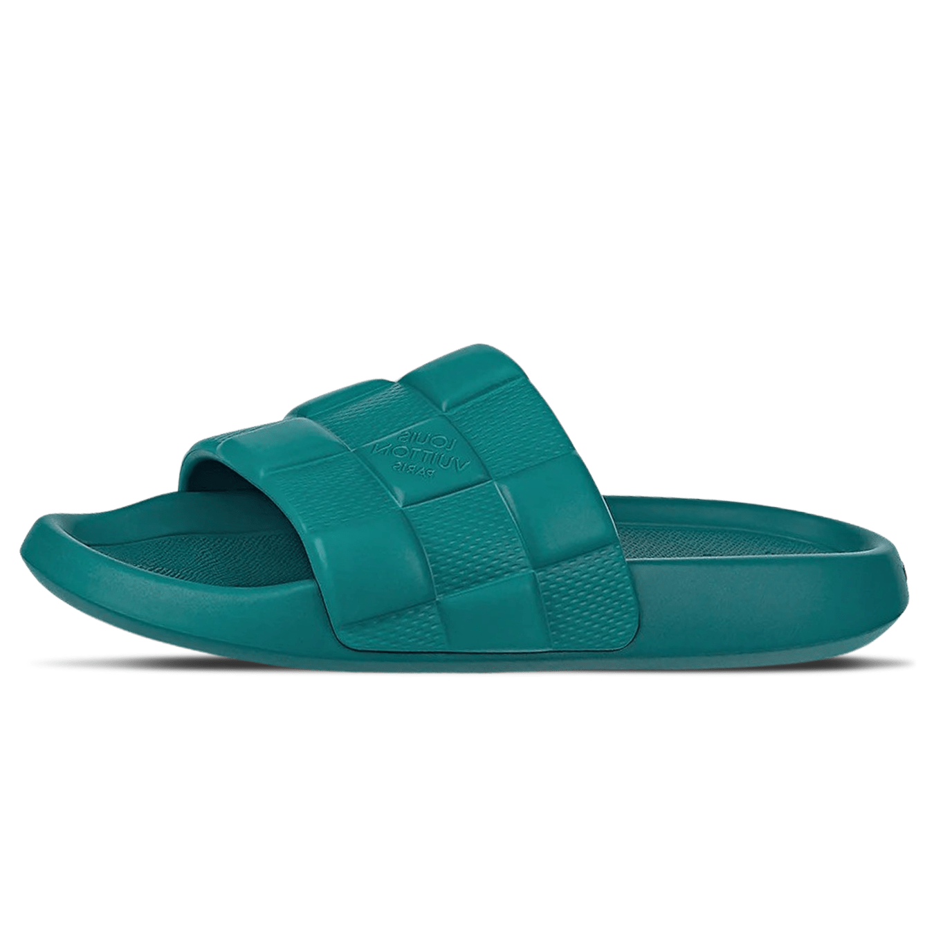 Louis Vuitton Waterfront Mule Sliders 'Turquoise' — UK 1 — Front View