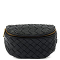 Bottega Veneta Cross Body Cross Body in Black, Intrecciato Nappa — Front View