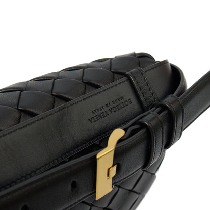 Bottega Veneta Cross Body Cross Body in Black, Intrecciato Nappa — Lifestyle View