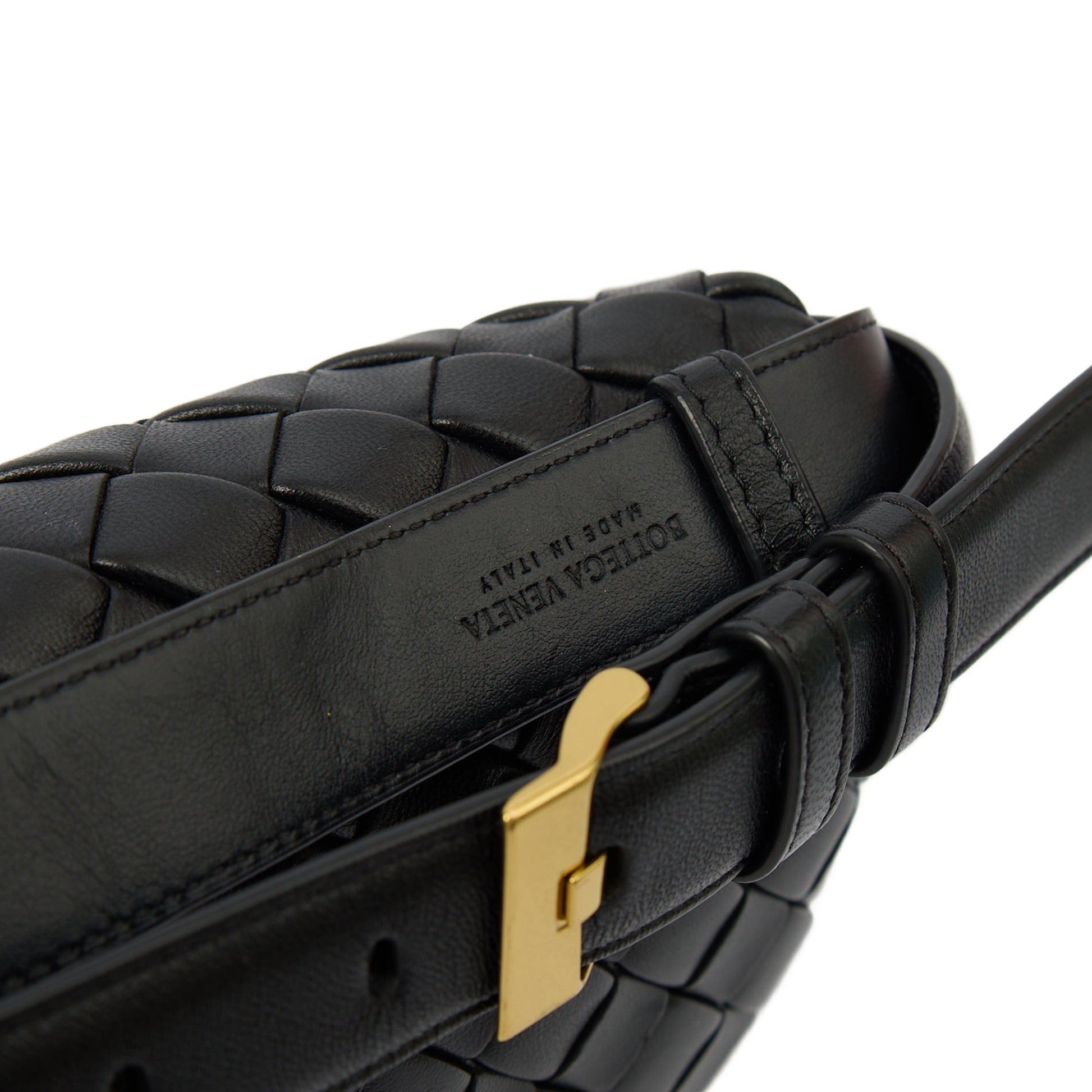 Bottega Veneta Cross Body Cross Body in Black, Intrecciato Nappa — Alternate View 14