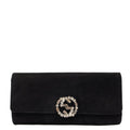 Gucci Clutch Clutch in Black, Velvet — Front View