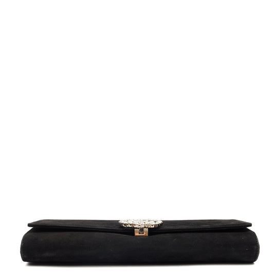 Gucci Clutch Clutch in Black, Velvet — Side View