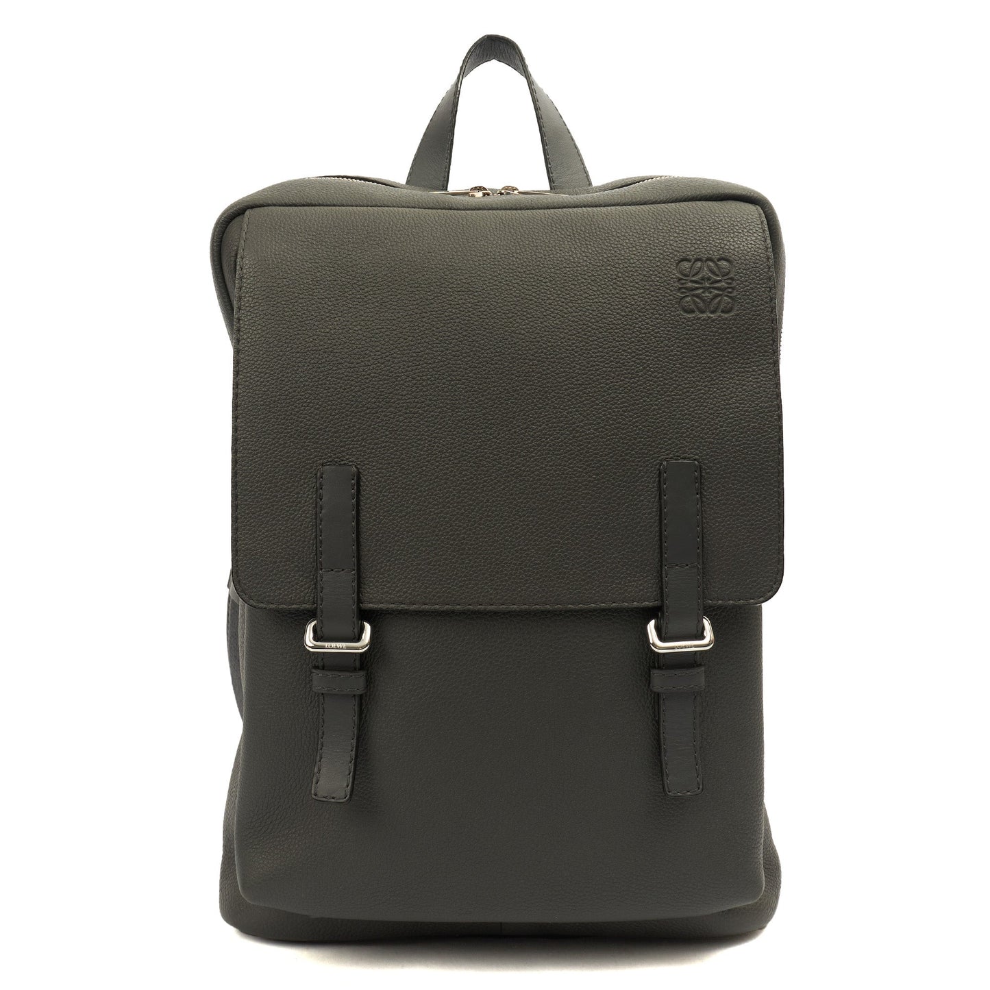 Loewe Backpack Yago Backpack in Grey, Leather — Front View