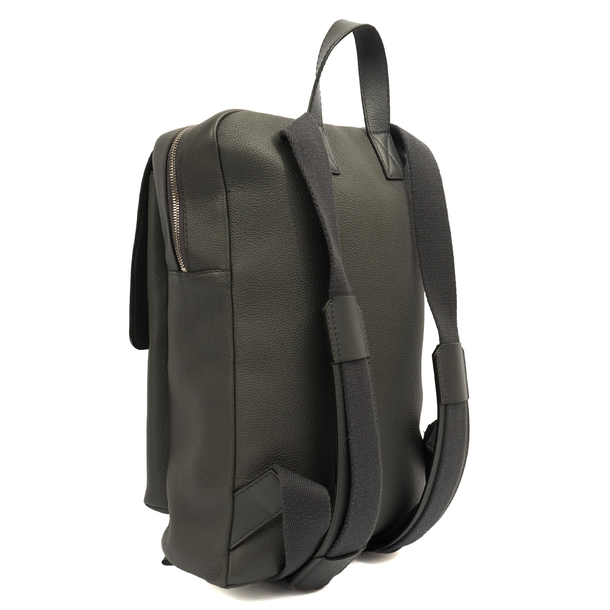 Loewe Backpack Yago Backpack in Grey, Leather — Back View