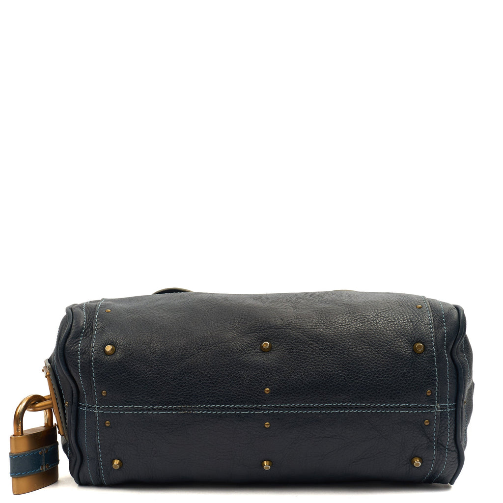 Chloe Shoulder Bag Paddington - Small in Blue, Leather — Detail View