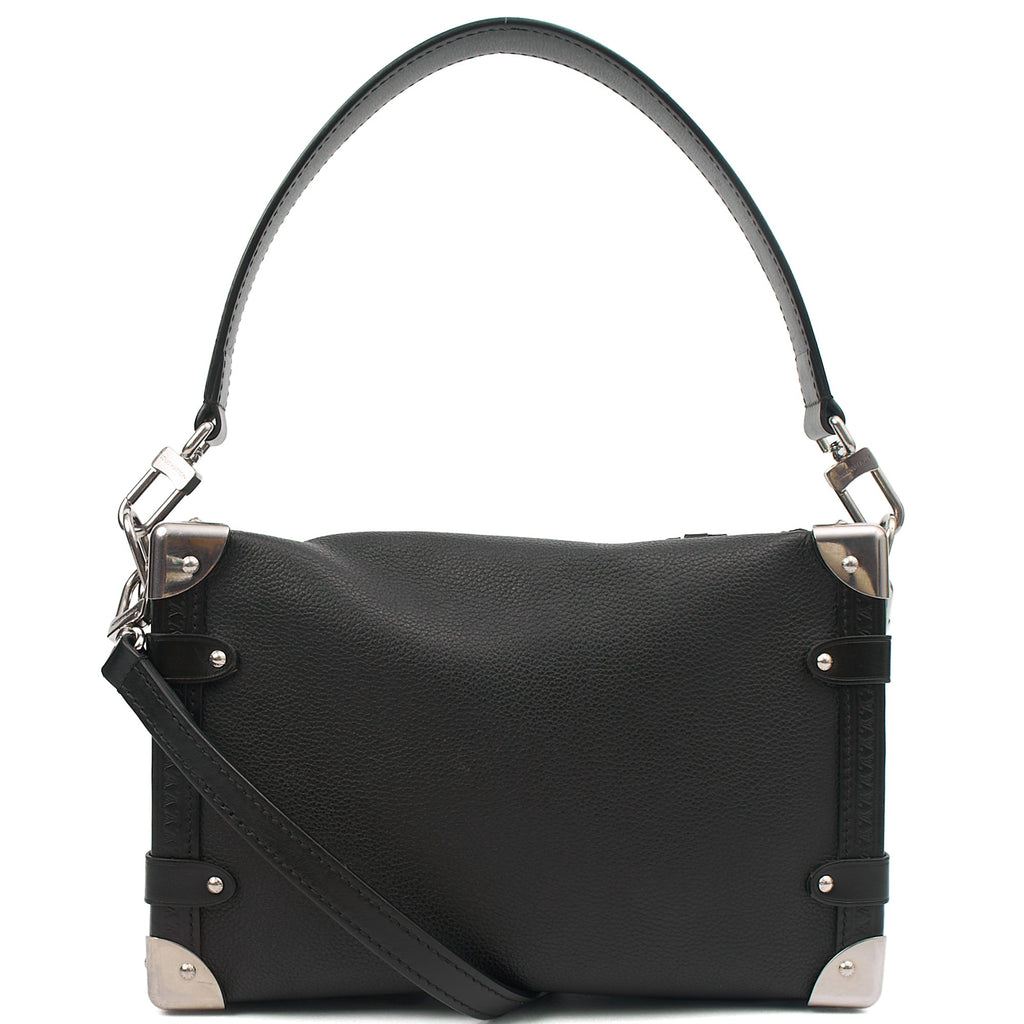 Louis Vuitton Cross Body Side Trunk PM in Black, Leather — Back View