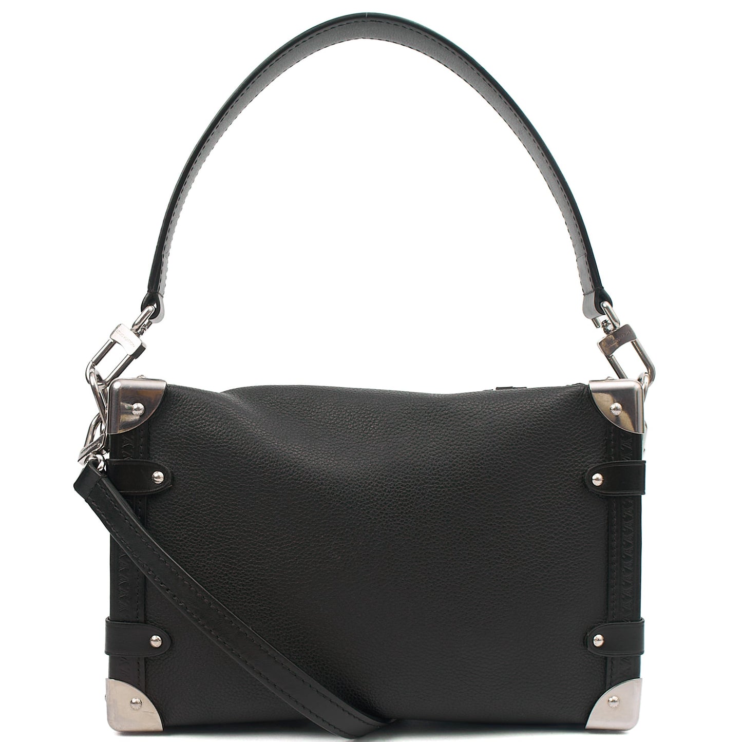 Louis Vuitton Cross Body Side Trunk PM in Black, Leather — Back View