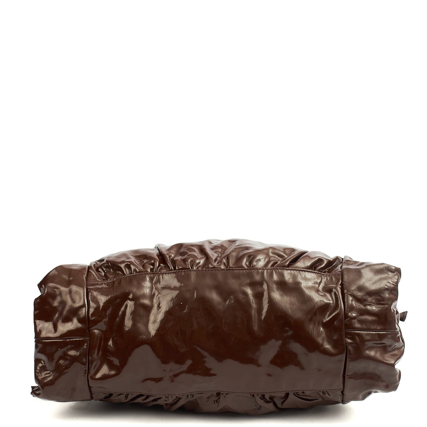 Gucci Tote Hysteria Hobo - Medium in Brown, Patent Leather — Top View