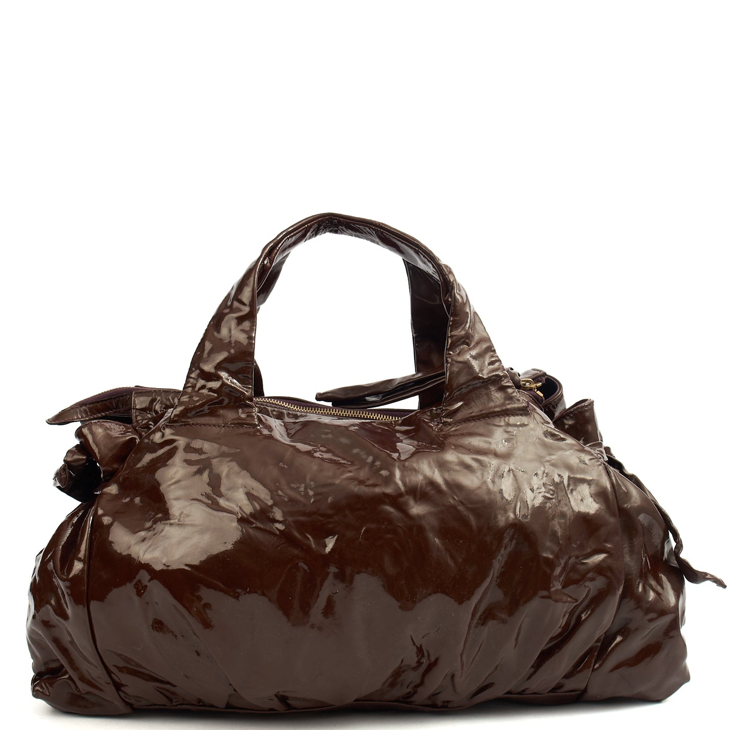 Gucci Tote Hysteria Hobo - Medium in Brown, Patent Leather — Alternate View 9