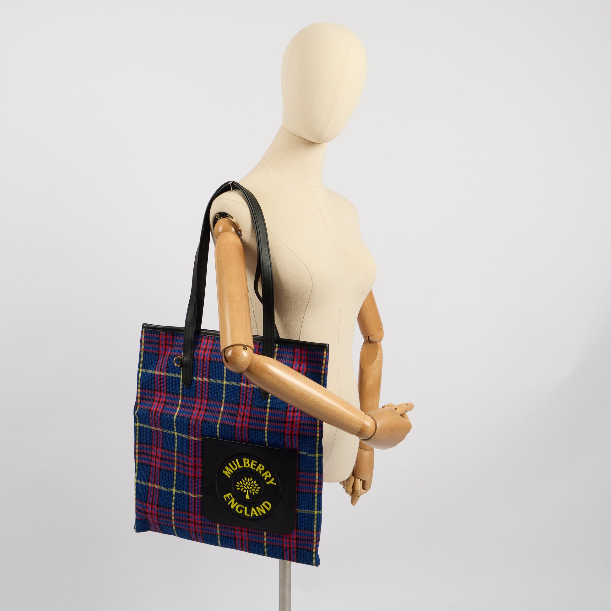 Mulberry Tote Tote in Porcelain Blue, Canvas — Side View