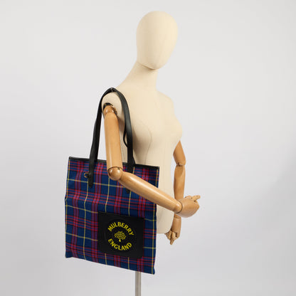 Mulberry Tote Tote in Porcelain Blue, Canvas — Side View
