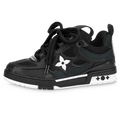 Louis Vuitton LV Skate Sneaker Black White — UK 1 — Front View