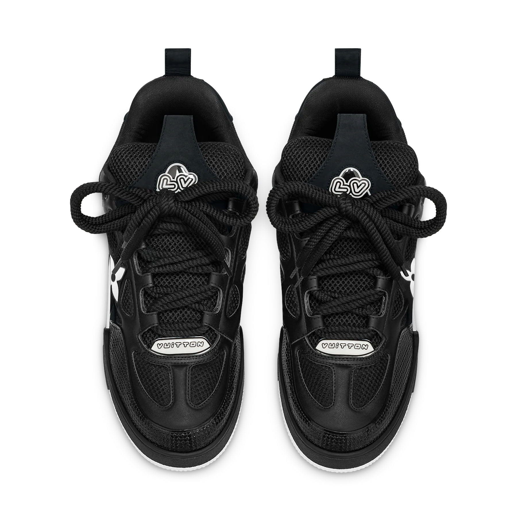 Louis Vuitton LV Skate Sneaker Black White — UK 1 — Side View