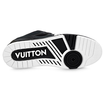 Louis Vuitton LV Skate Sneaker Black White — UK 1 — Top View