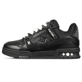 Louis Vuitton Trainer Low 'Black Embossed Monogram' — UK 1 — Front View