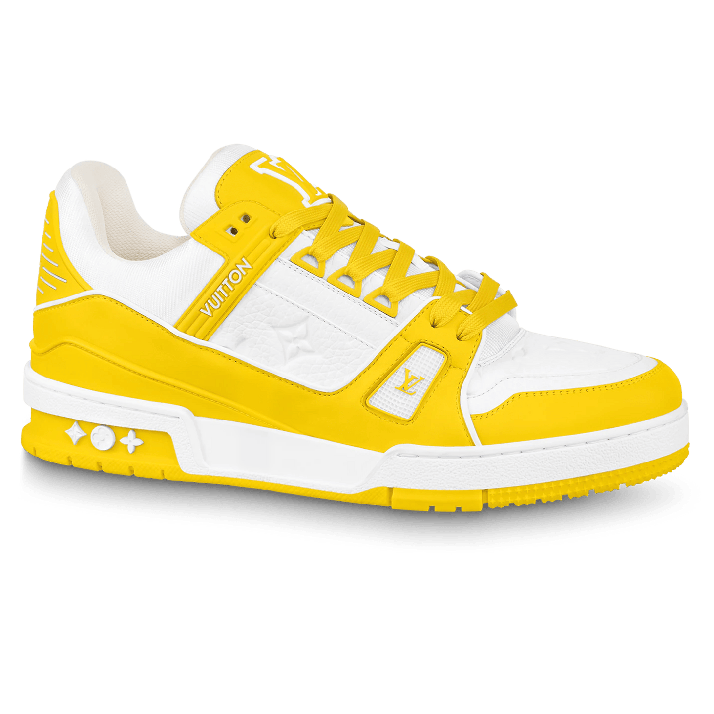 Louis Vuitton Trainer Yellow White Monogram — XXS — Front View