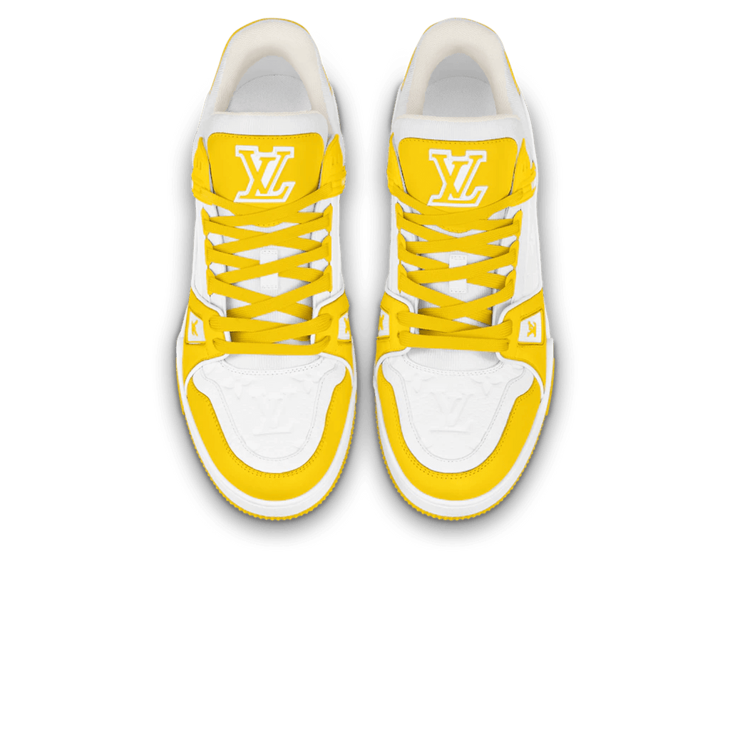 Louis Vuitton Trainer Yellow White Monogram — XXS — Back View