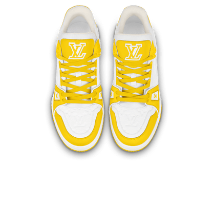 Louis Vuitton Trainer Yellow White Monogram — XXS — Back View