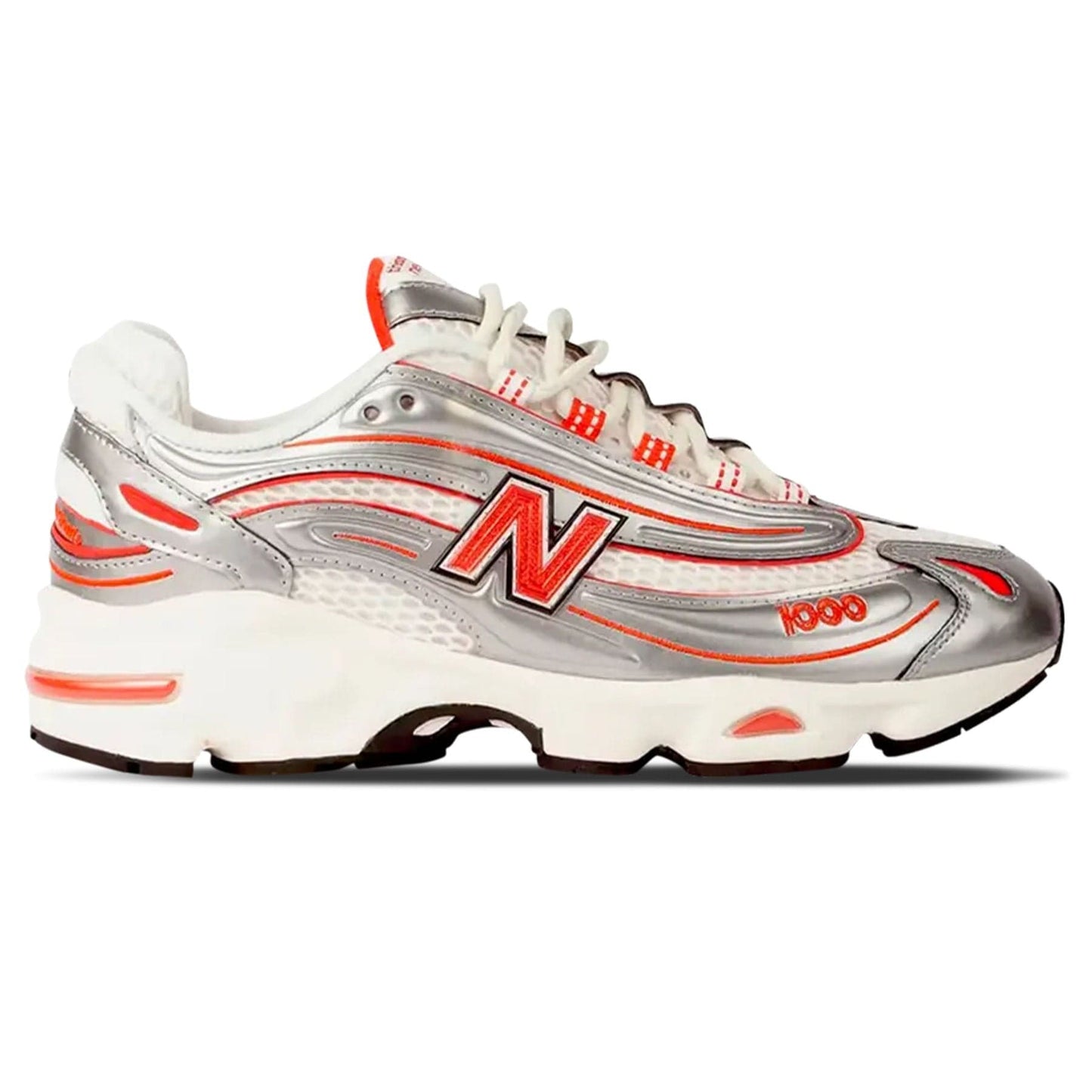 thisisneverthat x New Balance 1000 'Metallic Silver Red' — UK 3.5 | EU 36 | US 4 — Side View