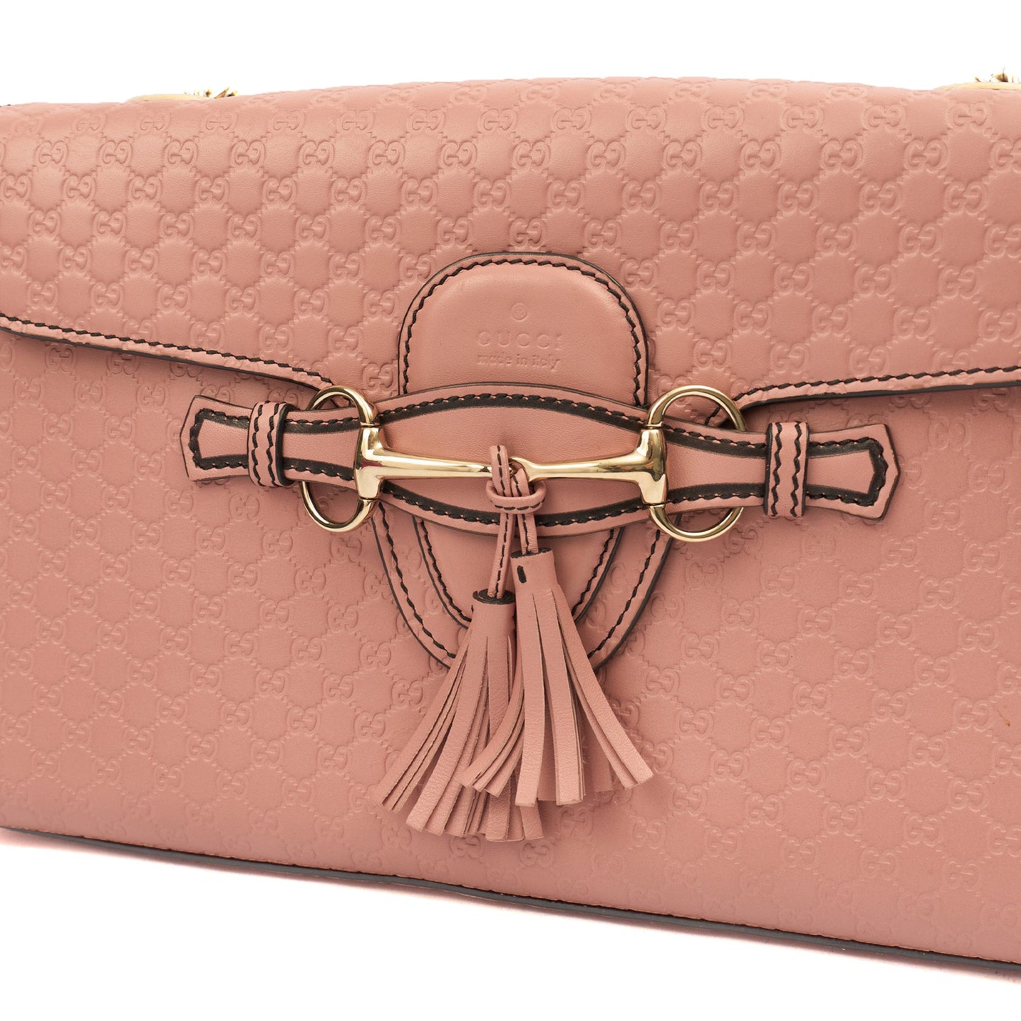Gucci Shoulder Bag Emily Chain Shoulder Bag - Small in Pink, Leather — Side View