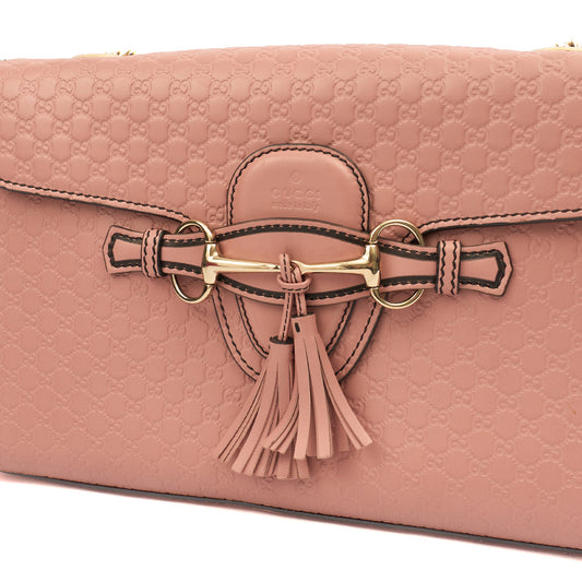 Gucci Shoulder Bag Emily Chain Shoulder Bag - Small in Pink, Leather — Side View