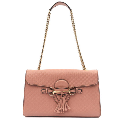 Gucci Shoulder Bag Emily Chain Shoulder Bag - Small in Pink, Leather — Lifestyle View