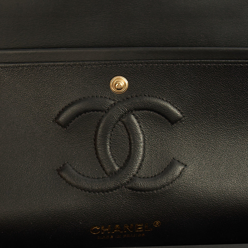 Chanel Shoulder Bag Classic Double Flap - Medium in Black, Patent Leather — Alternate View 11