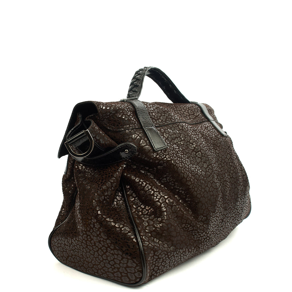 Mulberry Satchel Alexa in Brown, Leather — Back View