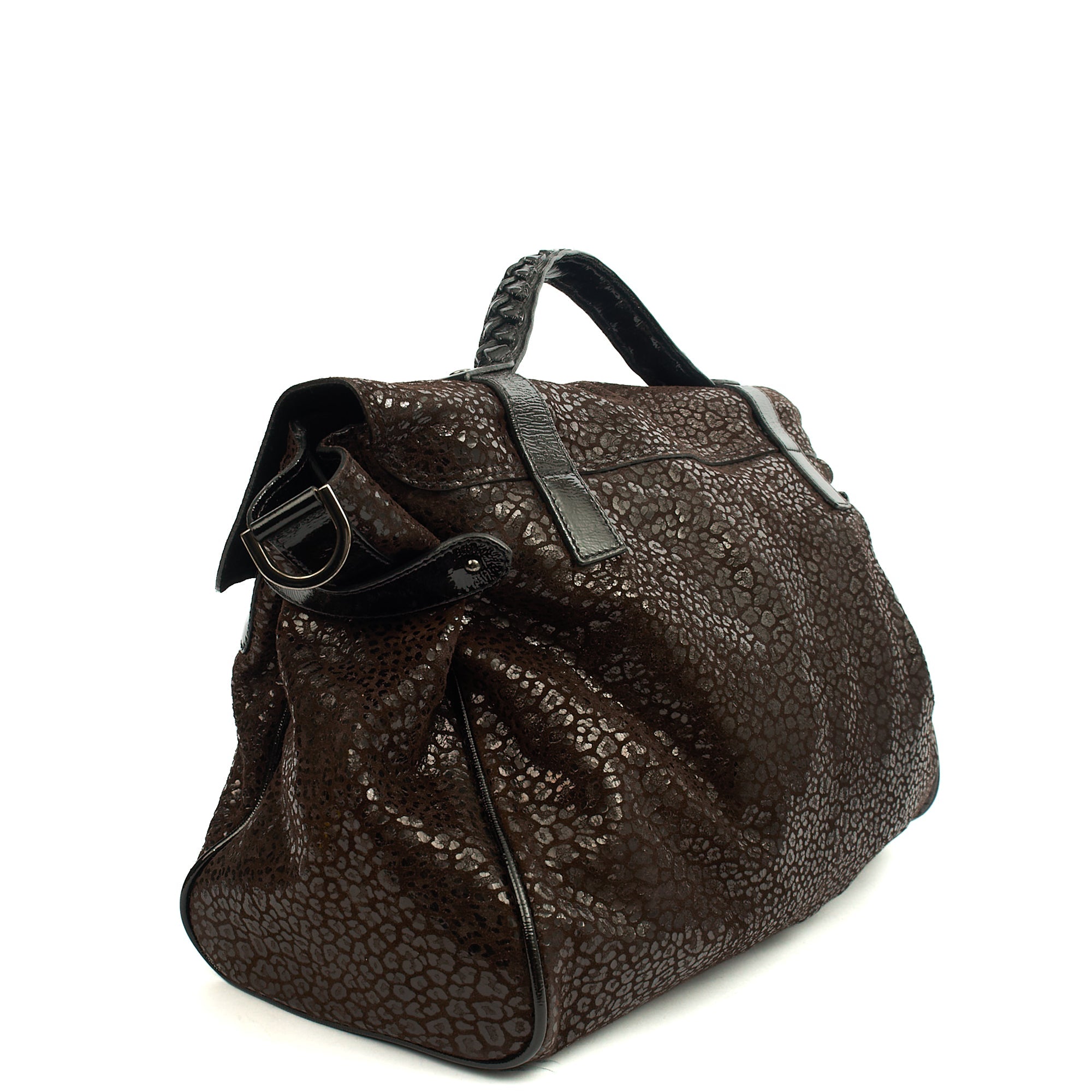 Mulberry Satchel Alexa in Brown, Leather — Back View