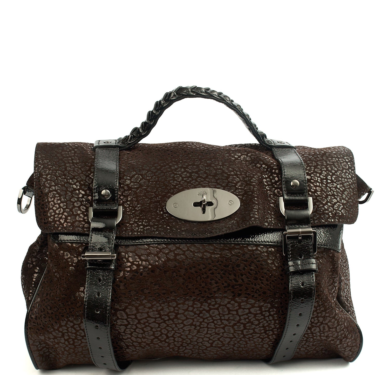 Mulberry Satchel Alexa in Brown, Leather — Front View